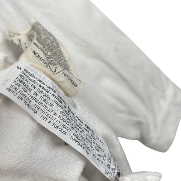 ZARA Off-White Distressed Cotton Utility Shacket Size M - Picture 5 of 9